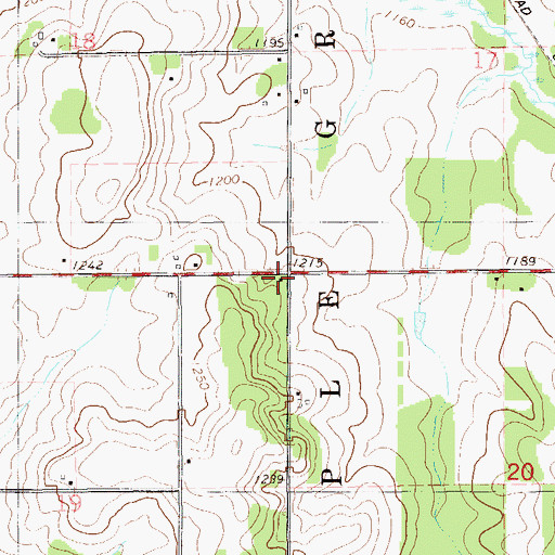 Topographic Map of Victory School (historical), WI