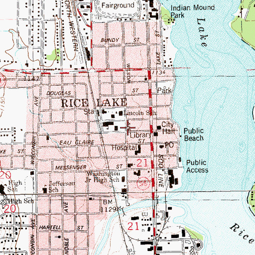 Topographic Map of Wesleyan Methodist Church (historical), WI