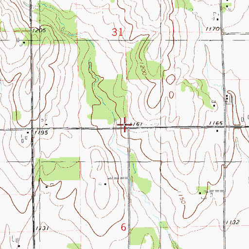 Topographic Map of Whitman School (historical), WI
