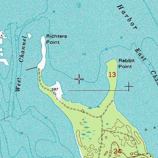 Topographic Map of Pedersens Bay, WI
