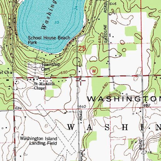 Topographic Map of Washington Island Farm Museum, WI
