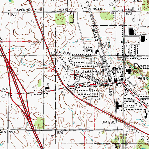 Topographic Map of All Saints Catholic School, WI