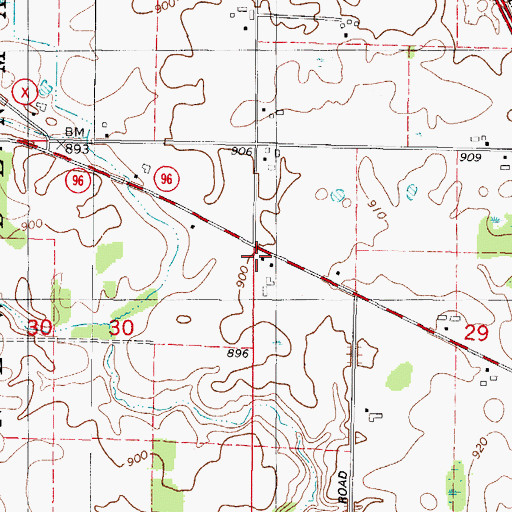 Topographic Map of Bungalow School (historical), WI