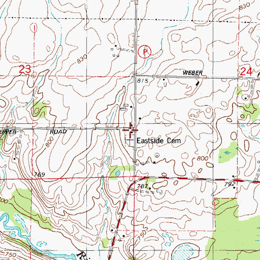 Topographic Map of Christ Church (historical), WI