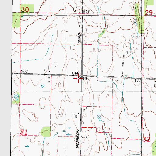 Topographic Map of Conrod School (historical), WI