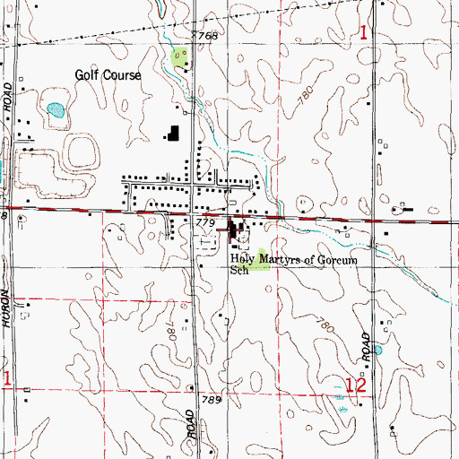 Topographic Map of Prince of Peace School, WI