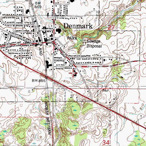 Topographic Map of Our Saviours Lutheran Church, WI