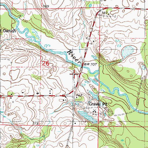 Topographic Map of Riverview School (historical), WI
