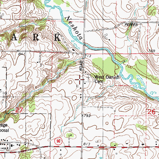 Topographic Map of Trinity Church (historical), WI