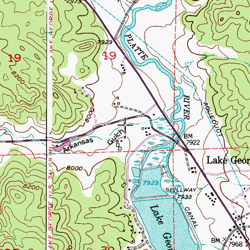 Topographic Map of Arkansas Gulch, CO