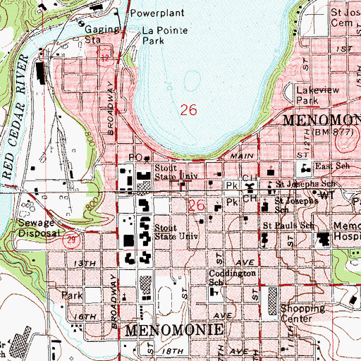 Topographic Map of First Congregational United Church of Christ, WI