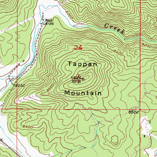 Topographic Map of Tappan Mountain, CO