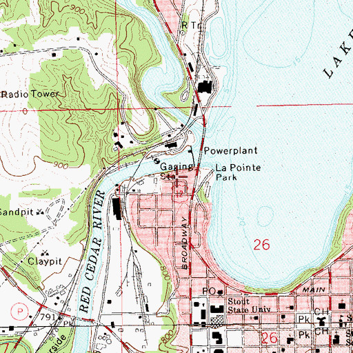 Topographic Map of Wilson Place Museum, WI