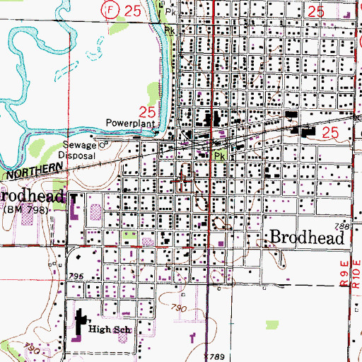 Topographic Map of Church of the Nazarene, WI