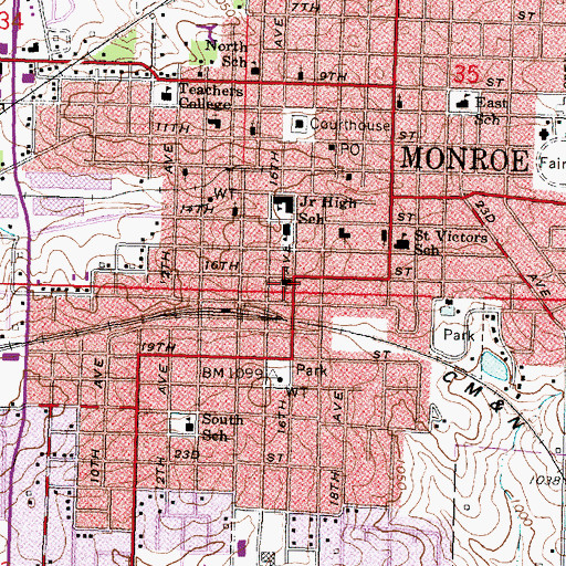 Topographic Map of Immanuel German Evangelical Lutheran Church, WI