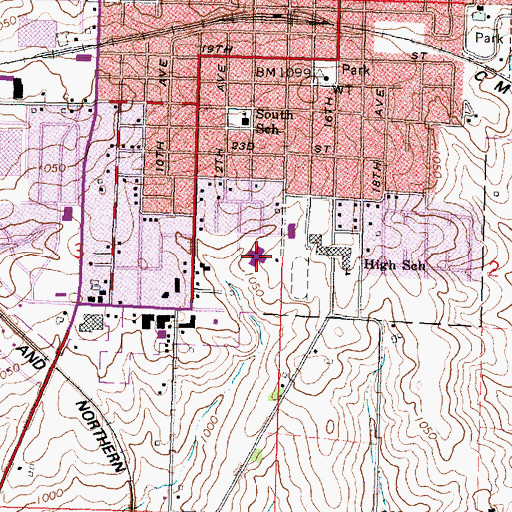 Topographic Map of Abraham Lincoln Accelerated Learning Academy, WI