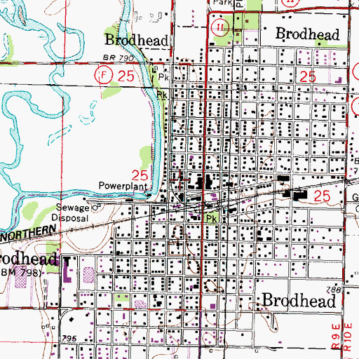 Topographic Map of Saint Rose of Lima Catholic Church, WI