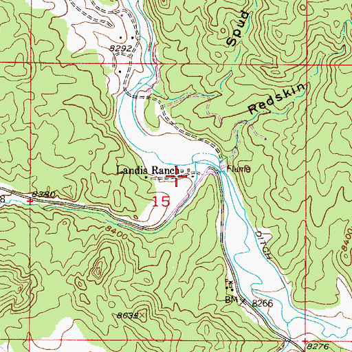 Topographic Map of Landis Ranch, CO