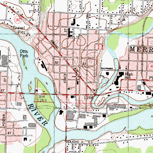 Topographic Map of Fire Station Number 2, WI