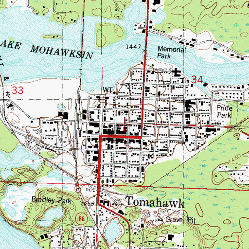 Topographic Map of First Methodist Episcopal Church (historical), WI
