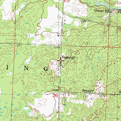 Topographic Map of Grace Church (historical), WI