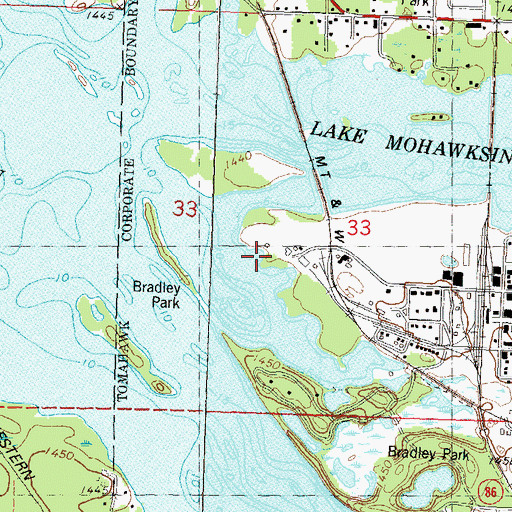 Topographic Map of Grace Lutheran Church, WI