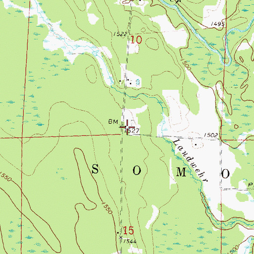 Topographic Map of Harmony School (historical), WI