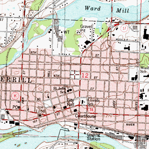 Topographic Map of Lincoln County Normal School (historical), WI
