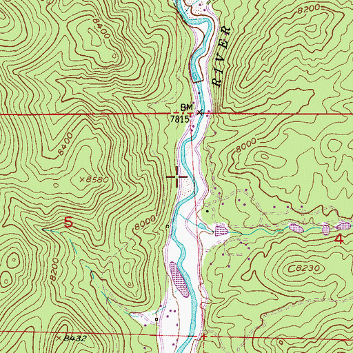 Topographic Map of Beaver Creek, CO