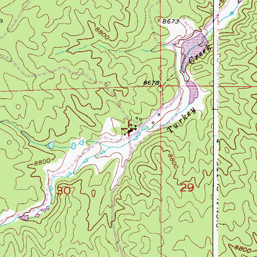 Topographic Map of Wildhorn Ranch, CO