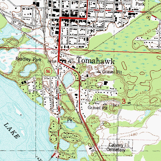 Topographic Map of Redeemer Evangelical Lutheran Church, WI