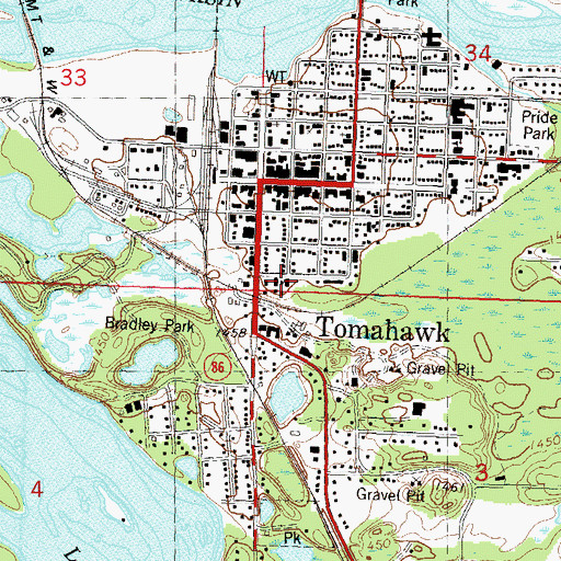 Topographic Map of Saint Barnabas Episcopal Church, WI