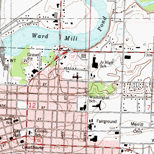 Topographic Map of Saint Francis Xavier Catholic School, WI