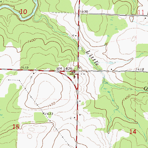 Topographic Map of Spring Brook School (historical), WI
