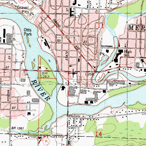Topographic Map of Trinity Lutheran School, WI