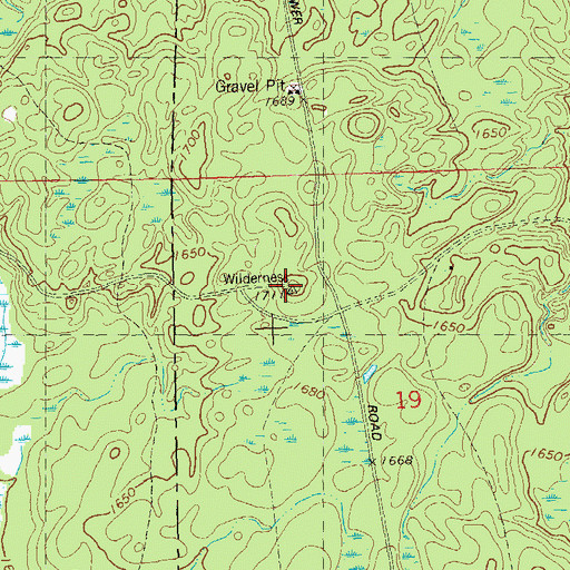 Topographic Map of Wilderness Lookout Tower (historical), WI