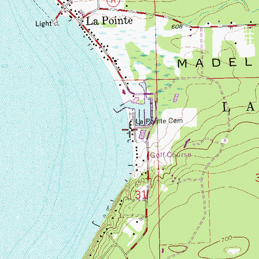 Topographic Map of Middleport, WI