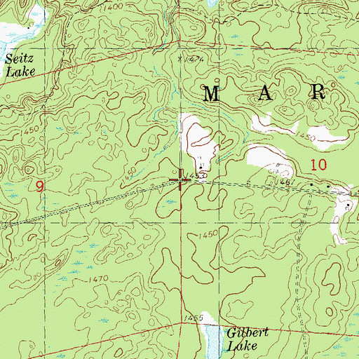 Topographic Map of Pine Stump Corner, WI