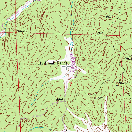 Topographic Map of Hy-Brook Ranch, CO