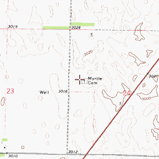 Topographic Map of Myrtle (historical), NE