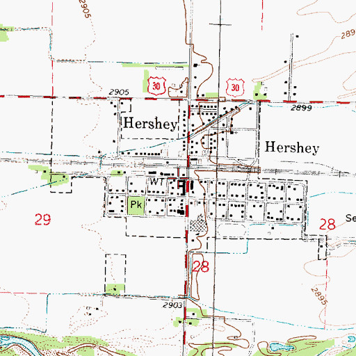 Topographic Map of The Church of Jesus Christ of Latter Day Saints, NE