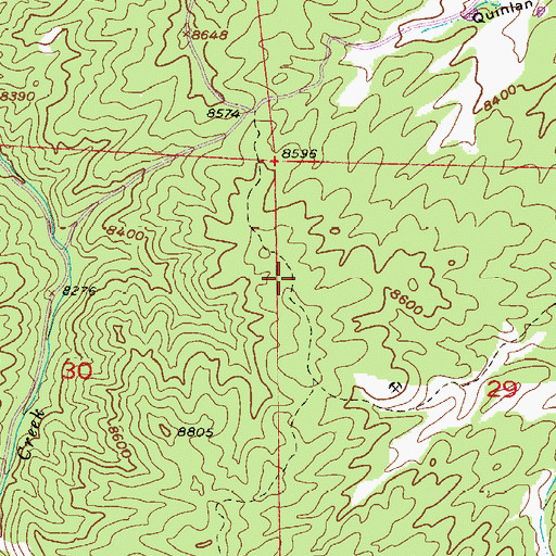 Topographic Map of Rule Creek Trail, CO