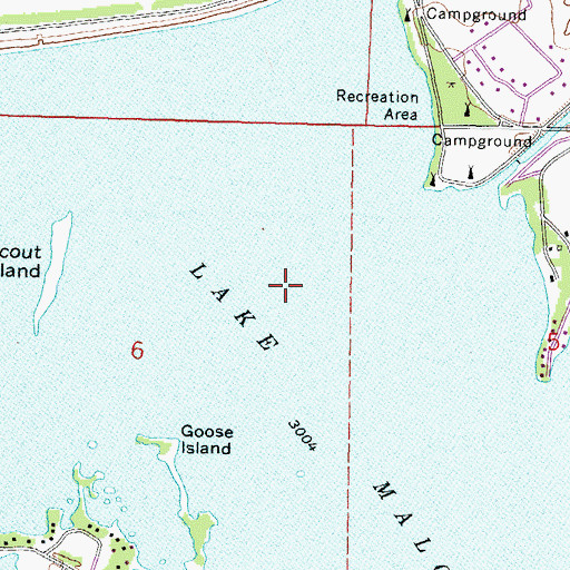 Topographic Map of Lake Maloney State Recreation Area, NE