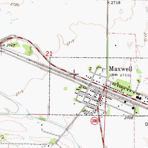 Topographic Map of Fort McPherson Historical Marker, NE