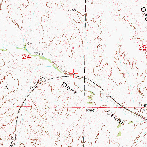 Topographic Map of Ingham (historical), NE