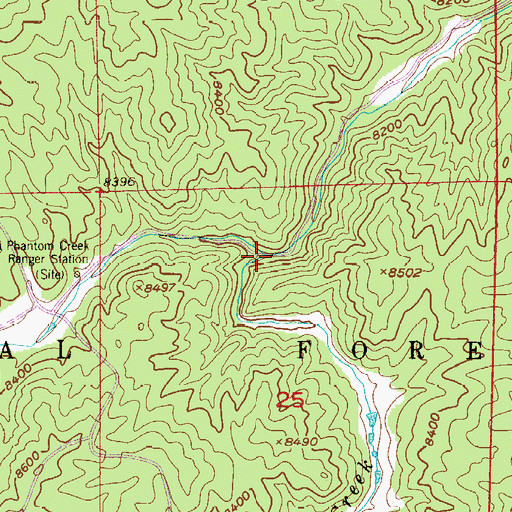 Topographic Map of Phantom Creek, CO