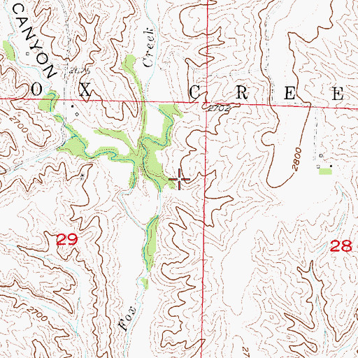 Topographic Map of Hansen Memorial Reserve State Wildlife Management Area, NE