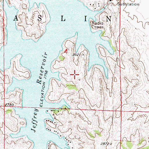 Topographic Map of Jeffrey Canyon State Wildlife Management Area, NE