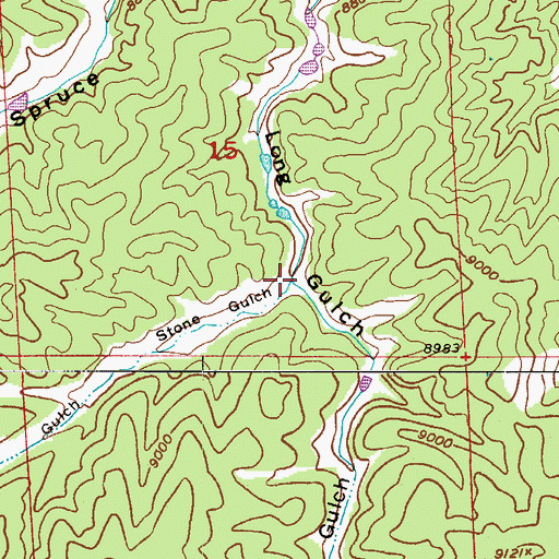 Topographic Map of Stone Gulch, CO