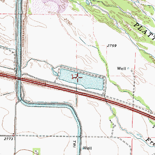 Topographic Map of Fremont Slough State Wildlife Management Area, NE